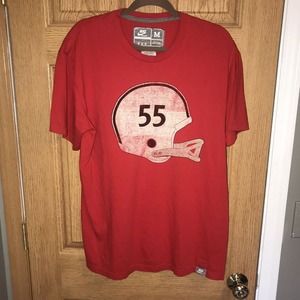 Ohio State University Nike Sportswear #55 Football Helmet Sz. M T-Shirt